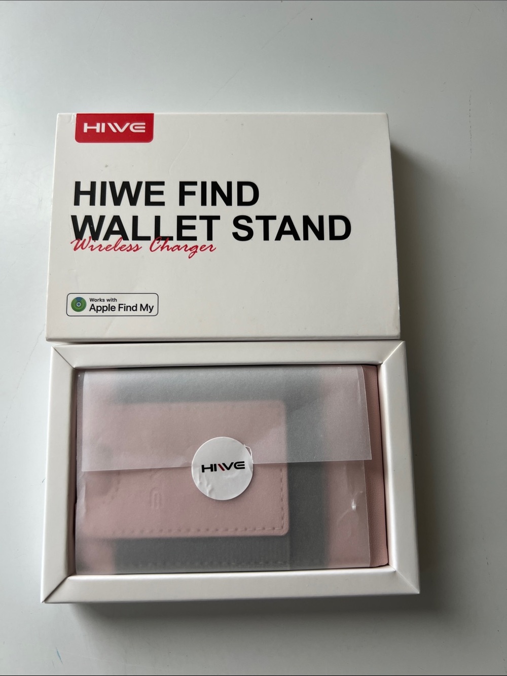 HIWE Find Wallet Stand Wireless Charger - Pink